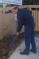 person gardening